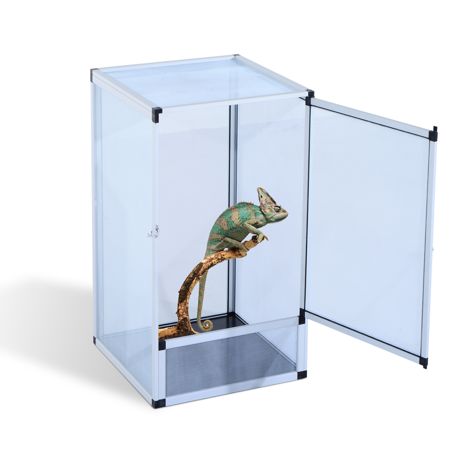 PawHut Reptile Terrarium Vivarium Tank Box Turtle Nursery Aluminum Mesh